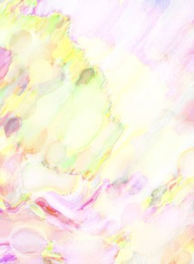 Poster, duvar sanatı, afiş, kart, kitap kapağı veya ambalaj için pastel renkli suluboya resim. Alkol mürekkebini andıran rahatlatıcı fırça darbelerinin modern resmi.