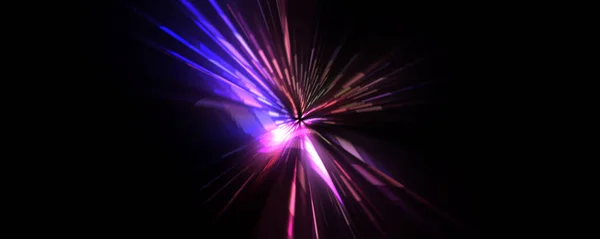 Une Fusée Éclairante Futuriste Étoile Explosion Lumineuse Avec Des Particules — Photo