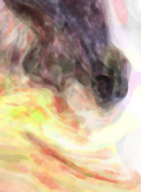 2D çizim. Sanatsal arkaplan resmi. Tablo üzerinde soyut resim. Çağdaş sanat. El yapımı resim. Renkli doku. Modern sanat eserleri. Yüzeyde suluboya fırça darbeleriyle boyama.