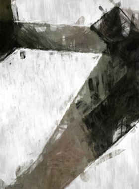 Soyut arkaplanda pürüzlü fırça darbeleri. Fırça boyası. Renkli boya darbeleri. Eşsiz duvar sanatı. Tuvaldeki modern sanat. Renkli çağdaş sanat eserleri. 