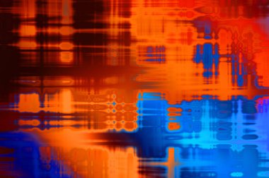 Soyut arkaplan. Yaşlanmış grunge dokusunda geometrik elementler. Farklı renk desenli grafiksel illüstrasyon.