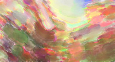 Çağdaş sanat. El yapımı resim. Modern sanat eserleri. Yüzeyde suluboya fırça darbeleriyle resim yapmak. 2D çizim. Sanatsal arkaplan resmi. Tablo üzerinde soyut resim. Renkli doku.