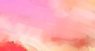 Yumuşak suluboya duvar kağıdı. Hafifçe fırçalanmış renkleri olan sanatsal bir resim. Pastel renkler arkaplana dokunmuş. Soyut duvar sanatı..