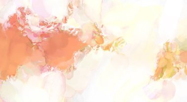 Pastel renklerde suluboya resim. Poster, duvar sanatı, afiş, kart, kitap kapağı ya da ambalaj için rahatlatıcı kompozisyonun yumuşak renkli çizimi. Modern fırça darbeleri resim.