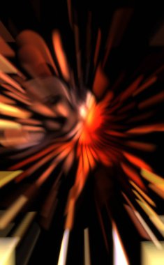 Işık parçacık izleri. Parlayan parçacıkları ve çizgileri olan ışık patlaması yıldızı. Güzel hareketli soyut ışın arkaplanı.