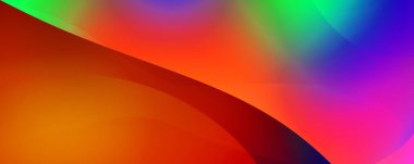 Soyut arkaplan. Renkli dalgalı tasarım duvar kağıdı. yaratıcı grafik 2D çizim. Dinamik şekilli modaya uygun sıvı örtüsü.