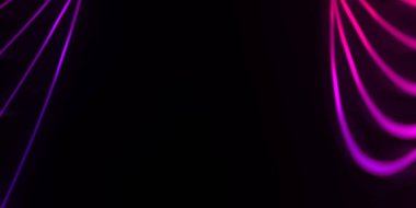 Işık dalgalarının neon renkli soyut tasarımı. Dijital arka plan ve neon ışığı parlama efekti. Parlak ışınlar duvar kağıdı.