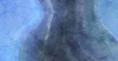 Pastel renklerde suluboya resim. Poster, duvar sanatı, afiş, kart, kitap kapağı ya da ambalaj için rahatlatıcı kompozisyonun yumuşak renkli çizimi. Modern fırça darbeleri resim.