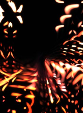 Işık parçacık izleri. Parlayan parçacıkları ve çizgileri olan ışık patlaması yıldızı. Güzel hareketli soyut ışın arkaplanı.