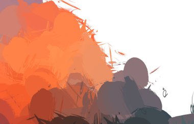 Duvar sanatı Eşsiz ve yaratıcı illüstrasyon. Fırça darbesi ile boyanmış. Renkli fırça darbelerinin soyut arkaplanı. Fırçalanmış canlı duvar kâğıdı. Boyalı sanatsal yaratım.