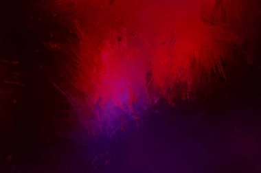 Canlı fırça darbeleriyle boyanmış. Renkli desenli resim. Fırçalanmış duvar kağıdını boya.