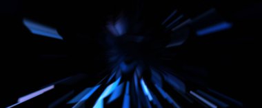 Işık parçacık izleri. Parlayan parçacıkları ve çizgileri olan ışık patlaması yıldızı. Güzel hareketli soyut ışın arkaplanı.