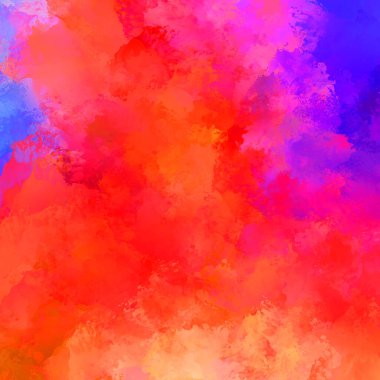 Canlı fırça darbeleriyle boyanmış. Renkli desenli resim. Fırçalanmış duvar kağıdını boya.