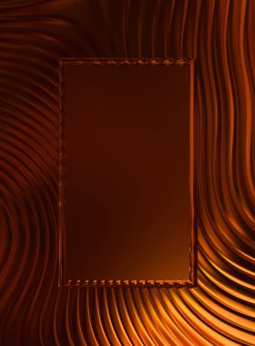 Soyut çerçeveli arkaplan. Renkli, canlı, dalgalı bir duvar kağıdı. Merkezi çerçeveli yaratıcı grafik 2d çizim. Dinamik şekilli modaya uygun sıvı örtüsü.