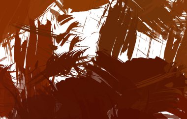 Sanatsal soyut arkaplan. Doku boyalı duvar kağıdı. Boya darbeleriyle yaratıcı bir illüstrasyon. Fırça desenli resim.