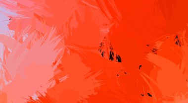 Canlı fırça darbeleriyle boyanmış. Renkli desenli resim. Fırçalanmış duvar kağıdını boya.