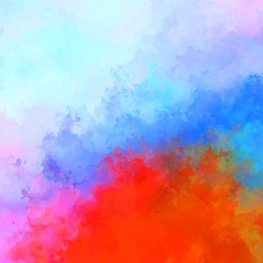 Boya darbeleri. 2D İllüstrasyon. Taranmış Boyalı Soyut Arkaplan. Fırça darbesi ile boyanmış. Modern sanat.