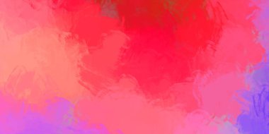 Taranmış Boyalı Soyut Arkaplan. Vahşi kaotik fırça darbeleri. Boya darbeleri. 2D İllüstrasyon. Fırça darbeli resim.