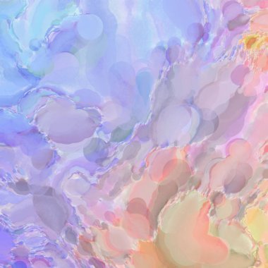 El yapımı sürreal soyut desenli suluboya. Modern sanatsal resim. 2D çizim. Arkaplan boyası karışımı. Yaratıcı duvar sanatı. Çağdaş sanat.