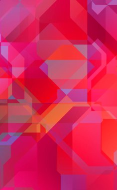 Renkli ve canlı geometrik şekiller katmanları var. Bir teknoloji planının dijital illüstrasyonu. Gelecekçi tasarım şablonu.