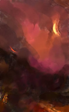 Modern sanat. Renkli çağdaş sanat eserleri. Renkli boya darbeleri. Soyut arkaplanda fırça darbeleri. fırça boyası.