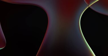 Soyut arkaplan. Değişken renk değişim dalgaları, dinamik hareketlerle. Işık dalgalarının neon renkli soyut tasarımı. Duvar kağıdı, afiş, arkaplan, kart, kitap illüstrasyonu, web sitesi.