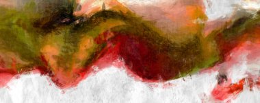 Soyut arkaplanda pürüzlü fırça darbeleri. Fırça boyası. Renkli boya darbeleri. Eşsiz duvar sanatı. Tuvaldeki modern sanat. Renkli çağdaş sanat eserleri. 