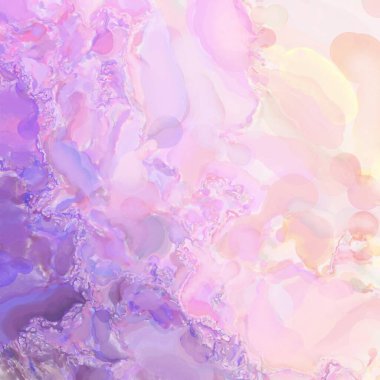 El yapımı sürreal soyut desenli suluboya. Modern sanatsal resim. 2D çizim. Arkaplan boyası karışımı. Yaratıcı duvar sanatı. Çağdaş sanat.