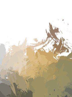 Taranmış Boyalı Soyut Arkaplan. Vahşi kaotik fırça darbeleri. Boya darbeleri. 2D İllüstrasyon. Fırça darbeli resim. 