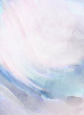 Yumuşak suluboya duvar kağıdı. Hafifçe fırçalanmış renkleri olan sanatsal bir resim. Pastel renkler arkaplana dokunmuş. Soyut duvar sanatı..