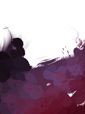 Taranmış Boyalı Soyut Arkaplan. Vahşi kaotik fırça darbeleri. Boya darbeleri. 2D İllüstrasyon. Fırça darbeli resim. 