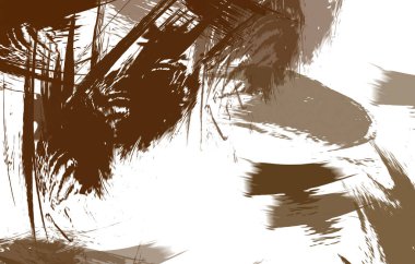 Renkli fırça darbelerinin 2B çizimi. Dekoratif doku resmi. Canlı boya desenli arka plan. Kaotik fırça darbeleri resim.