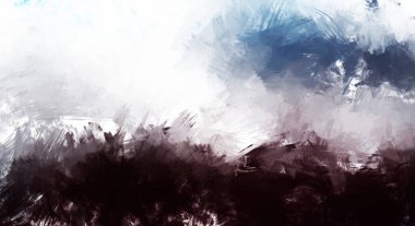 Canlı fırça darbeleriyle boyanmış. Renkli desenli resim. Fırçalanmış duvar kağıdını boya.