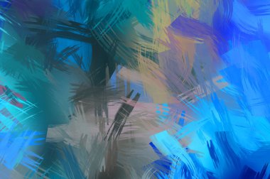 Renkli fırça darbelerinin soyut arkaplanı. fırçalanmış canlı duvar kağıdı. resmedilmiş sanat eseri. Eşsiz ve yaratıcı illüstrasyon.