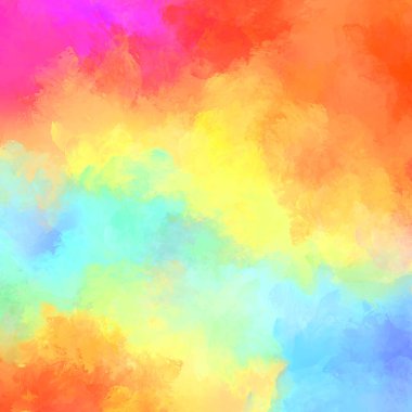 Yaratıcı soyut resim. Artistik fırça darbeleriyle donatılmış. Renkli ve canlı bir illüstrasyon. boyalı sanat.