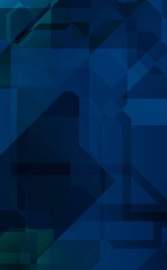 Renkli ve canlı geometrik şekiller katmanları var. Bir teknoloji planının dijital illüstrasyonu. Gelecekçi tasarım şablonu.