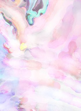 Suluboya fırça darbeleri. Modern sanat. Soyut doku. 2D çizim. Yüzeyde etkileyici el yapımı suluboya. Renkli bir fon. Çok renkli arkaplan. Çağdaş duvar sanatı. 