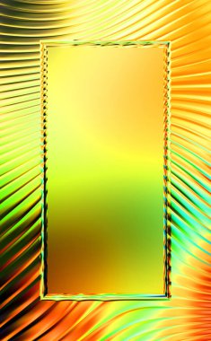 Soyut çerçeveli arkaplan. Renkli, canlı, dalgalı bir duvar kağıdı. Merkezi çerçeveli yaratıcı grafik 2d çizim. Dinamik şekilli modaya uygun sıvı örtüsü.