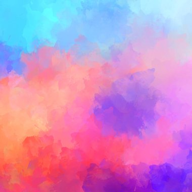 Duvar sanatı Eşsiz ve yaratıcı illüstrasyon. Fırça darbesi ile boyanmış. Renkli fırça darbelerinin soyut arkaplanı. Fırçalanmış canlı duvar kâğıdı. Boyalı sanatsal yaratım.