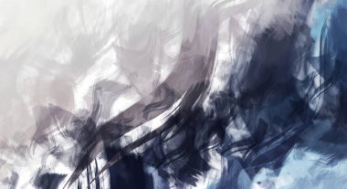 Sanatsal soyut arkaplan. Doku boyalı duvar kağıdı. Boya darbeleriyle yaratıcı bir illüstrasyon. Fırça desenli resim.