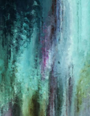 Modern sanat. Renkli çağdaş sanat eserleri. Renkli boya darbeleri. Soyut arkaplanda fırça darbeleri. Fırça boyası. Eşsiz duvar sanatı.