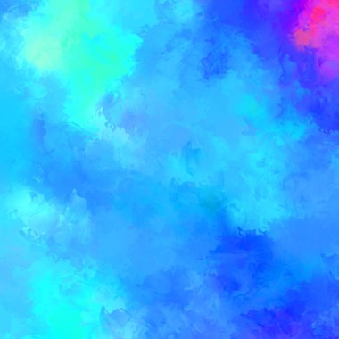 Canlı fırça darbeleriyle boyanmış. Renkli desenli resim. Fırçalanmış duvar kağıdını boya.