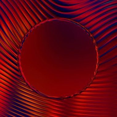 Soyut çerçeveli arkaplan. Renkli, canlı, dalgalı bir duvar kağıdı. Merkezi çerçeveli yaratıcı grafik 2d çizim. Dinamik şekilli modaya uygun sıvı örtüsü.