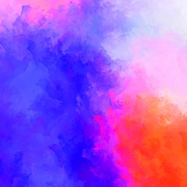 Duvar sanatı Eşsiz ve yaratıcı illüstrasyon. Fırça darbesi ile boyanmış. Renkli fırça darbelerinin soyut arkaplanı. Fırçalanmış canlı duvar kâğıdı. Boyalı sanatsal yaratım.