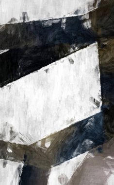 Soyut arkaplanda pürüzlü fırça darbeleri. Fırça boyası. Renkli boya darbeleri. Eşsiz duvar sanatı. Tuvaldeki modern sanat. Renkli çağdaş sanat eserleri. 