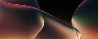 Soyut arkaplan. Değişken renk değişim dalgaları, dinamik hareketlerle. Işık dalgalarının neon renkli soyut tasarımı. Duvar kağıdı, afiş, arkaplan, kart, kitap illüstrasyonu, web sitesi.