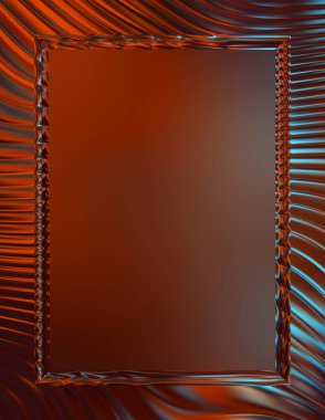 Soyut çerçeveli arkaplan. Renkli, canlı, dalgalı bir duvar kağıdı. Merkezi çerçeveli yaratıcı grafik 2d çizim. Dinamik şekilli modaya uygun sıvı örtüsü.