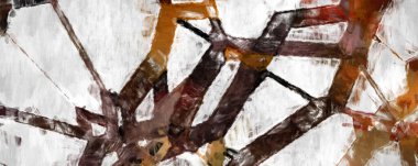 Soyut arkaplanda pürüzlü fırça darbeleri. Fırça boyası. Renkli boya darbeleri. Eşsiz duvar sanatı. Tuvaldeki modern sanat. Renkli çağdaş sanat eserleri. 