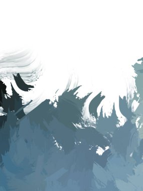 Taranmış Boyalı Soyut Arkaplan. Vahşi kaotik fırça darbeleri. Boya darbeleri. 2D İllüstrasyon. Fırça darbeli resim. 