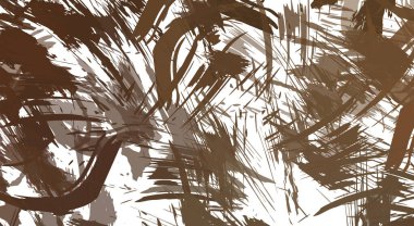 Renkli fırça darbelerinin 2B çizimi. Dekoratif doku resmi. Canlı boya desenli arka plan. Kaotik fırça darbeleri resim.